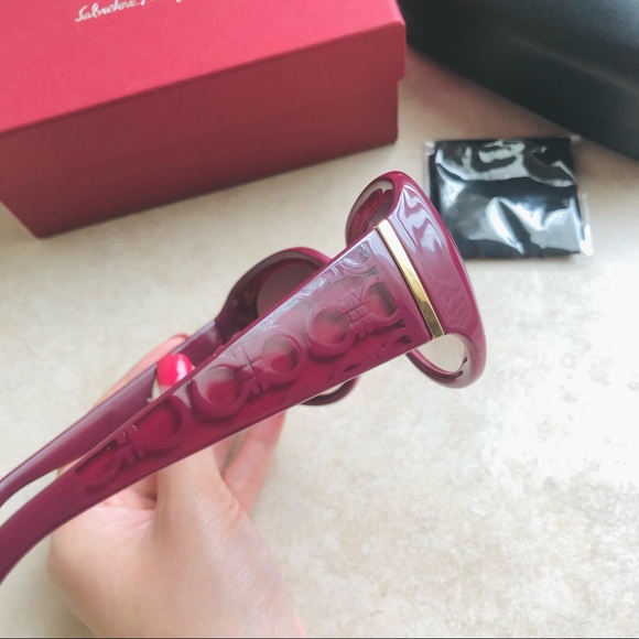 Salvatore Ferragamo 55MM Sunglasses Maroon SF721S main image 8